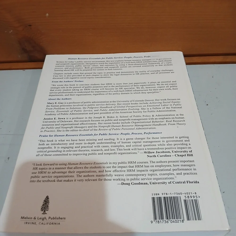 Human‎ Resource Essentials for Public - Paperback, by Mary E. Guy;